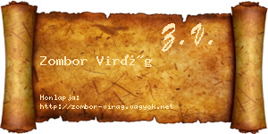 Zombor Virág névjegykártya